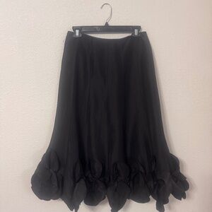 KM Collections Black A-Line Evening or Party Skirt by Milla Belle Size 6.